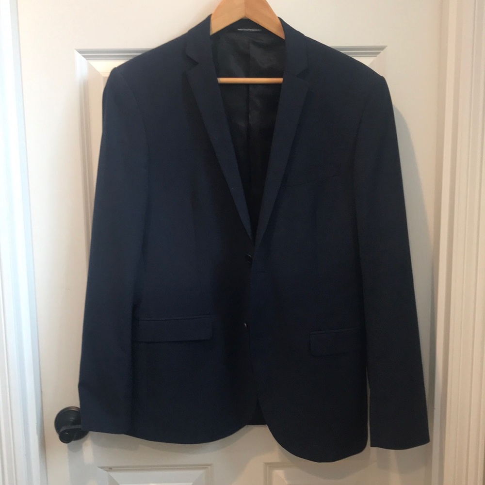 H&M Slim Fit Navy Suit Jacket
